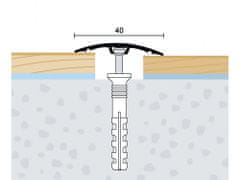 Eurofinal prechodové lišty 4 cm x 90 cm – zlatá matná