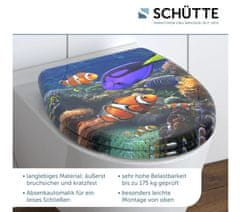 Schütte WC sedátko SEA LIFE | Duroplast, Soft Close s automatickým klesáním a rychloupínáním