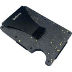 Daklos DAKLOS Carbon RFID karbonová mini peněženka s klipem čiernozlatá