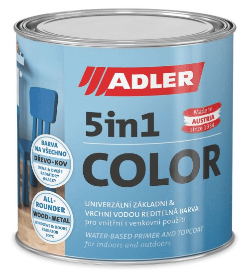 Adler Česko 5in1 COLOR - Univerzálna vodou riediteľná farba RAL 6002 - listová zelená 0,75 L