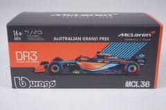 BBurago Kovový model McLaren MCL36 - Daniel Ricciardo (2022), 1:43 BBurago Signature