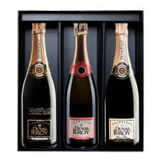 DuvalLeroy Champagne Víno Darčekové 3-balenie Champagne Classic Réserve Brut, Classic Brut Rosé, Classic Blanc de Blancs 0,75 l