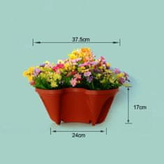 HOME & MARKER® Vertikálne kaskádové stohovacie kvetináče (3ks) – tehlová | PLANTUP 