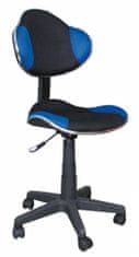 MôjNábytok Detská stolička Q-G2 | čierno-modrá