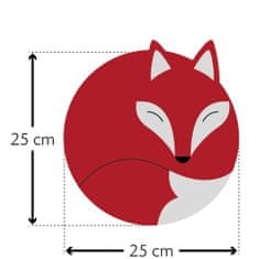 Leschi Hrejivý vankúš na brucho a chrbát v tvare líšky, červený