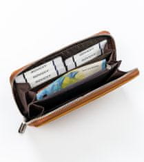 David Jones Veľká dámska peňaženka v tvare peračníka, vyrobená zo zrnitej eko kože
