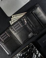 RONALDO Pánska veľká kožená peňaženka, vertikálna so zapínaním