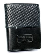 FOREVER YOUNG Čierna pánska kožená peňaženka