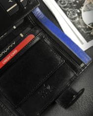 RONALDO Pánska kožená peňaženka s farebnou vsadkou
