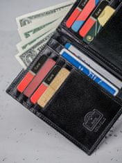 Pierre Cardin Minimalistická pánska peňaženka z čiernej prírodnej kože