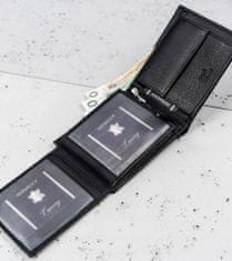 RONALDO Klasická, horizontálna pánska kožená peňaženka bez zapínania