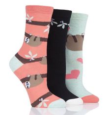 WILD feet Dámske módne veselé vtipné bavlnené ponožky LEŇOCHOD 3 páry