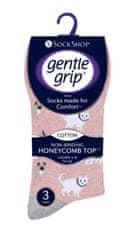 Gentle Grip Dámske módne 3 páry ponožiek Gentle Grip FUN PETS voľný lem bez gumičiek