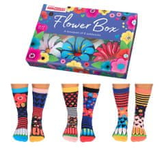United Odd Socks Dámske United ODDsocks veselé ponožky FLOWER BOX, 3 páry