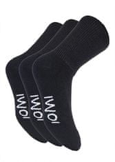 IOMI 3 páry Diabetik ponožiek froté chodidlo a zdravotný lem Čierne Veľkosť: 31-36