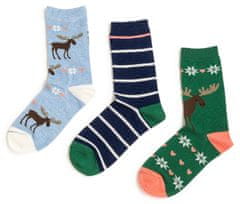 WILD feet Dámske módne veselé vtipné bavlnené ponožky LOS 3 páry