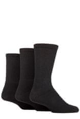 TORE 3 páry pánske recyklované šport ponožky jednofarebné Farba: Čierna