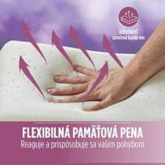 Vitapur Anatomický vankúš z pamäťovej peny Lavender Memory - 30x50x7/9 cm