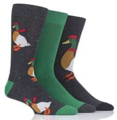 WILD feet Pánske módne veselé vtipné ponožky WILD feet KÁČER 3 páry