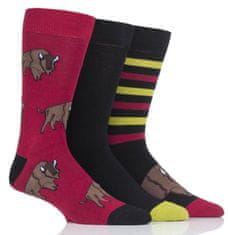 WILD feet Pánske módne veselé vtipné ponožky WILD feet BIZÓN 3 páry