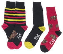 WILD feet Pánske módne veselé vtipné ponožky WILD feet BIZÓN 3 páry