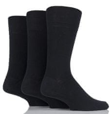 Gentle Grip Pánske 3 páry módne ponožiek Gentle Grip s jemný lem veľ. 46-50 Farba: Čierna