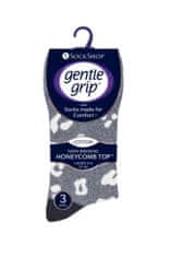 Gentle Grip Dámske módne 3 páry ponožiek Gentle Grip ANIMAL PRINT voľný lem bez gumičiek