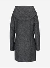 ONLY Tmavosivý melírovaný tenký kabát s kapucňou ONLY Sedona M