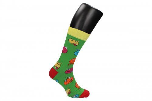 Happy  Veselé ponožky Žaba vel. 36-40 zelené