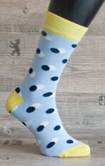 Happy  Veselé ponožky Bodky vel. 41- 46 modrožlté