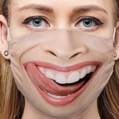 ALI  Zábavná maska na tvár 3D potlač - úsmev