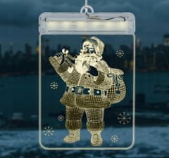 Malatec  17224 Závesná vianočná 3D LED dekorácia svietiaca Santa Claus