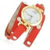 JG Z3186 Dámske náramkové hodinky červeno zlaté