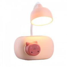 eCa  LAMW03 Detská lampa s vypínačom v tvare zvieratka ružová