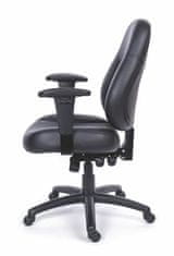 MAYAH Kancelárska stolička "Champion Plus", s nastaviteľnými podrúčkami, čierna bonded koža, čierny podstavec,