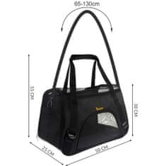 Purlov Prepravná taška pre zvieratá 50 x 30 x 25 cm čierna