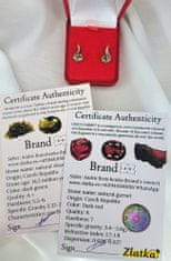 A-B A-B Strieborná súprava šperkov Zelený plameň s moldavitom, vltavínom a zirkónmi striebro 925/1000 200358510
