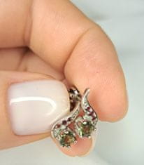 A-B A-B Strieborná súprava šperkov Zelený plameň s moldavitom, vltavínom a zirkónmi striebro 925/1000 200358510