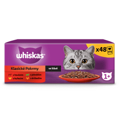 Whiskas kapsička klasický výber v šťave pre dospelé mačky 48x g