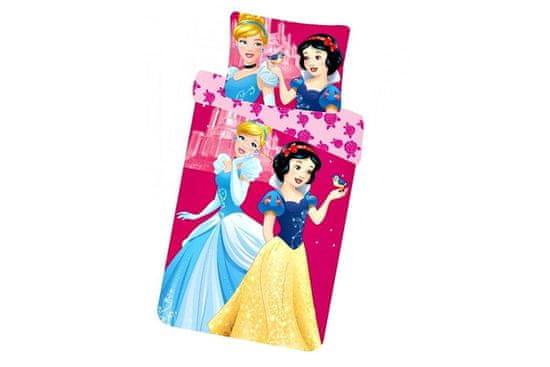 Disney Posteľná bielizeň 140×90 cm Princezné - Popoluška a Snehulienka