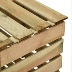 Vidaxl Latkový záhradný kompostér 80x50x100 cm impregnované borovicové drevo