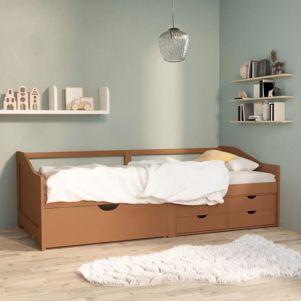 Petromila vidaXL 3-miestna posteľ so zásuvkami medovo-hnedá masívna borovica 90x200 cm
