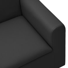Vidaxl 2-miestna detská sedačka čierna umelá koža