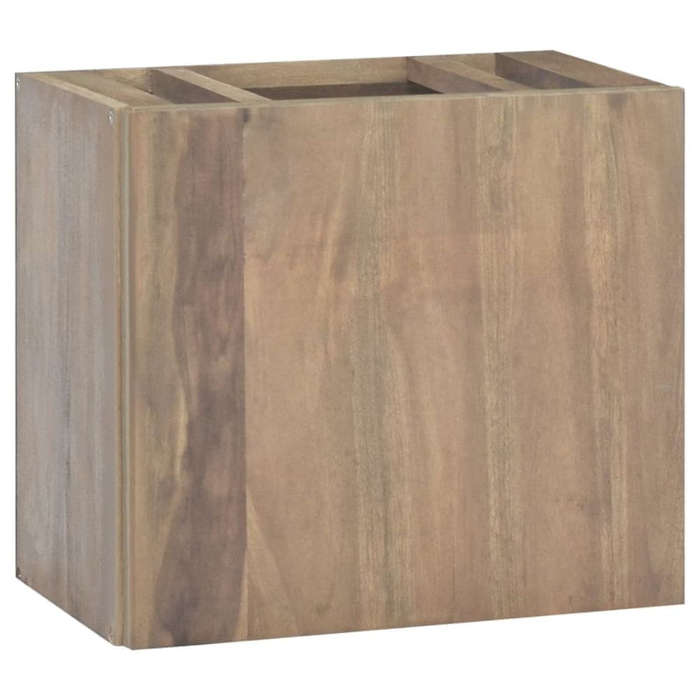 Vidaxl Kúpeľňová nástenná skrinka, 45x30x40 cm, masívne teakové drevo