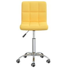 Vidaxl Otočná kancelárska stolička horčicovo-žltá látková