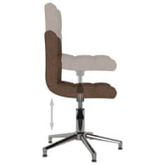 Vidaxl Otočná kancelárska stolička hnedá látková