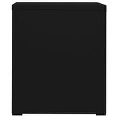 Vidaxl Kartotéka čierna 46x62x72,5 cm oceľová