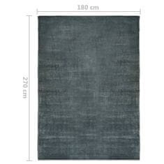 Vidaxl Koberec skladací a prateľný sivý 180x270 cm polyester