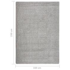 Petromila vidaXL Chlpatý koberec bledosivý 160x230 cm protišmykový