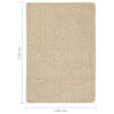 Petromila vidaXL Chlpatý koberec krémový 160x230 cm protišmykový